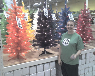 #1 - These pre-lit Christmas trees look like they came from the Skittles 